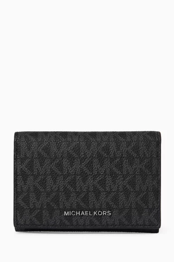 Hudson Folded Card Case in Logo Canvas