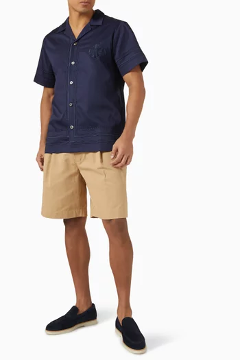 Palmes Embroidered Shirt in Cotton