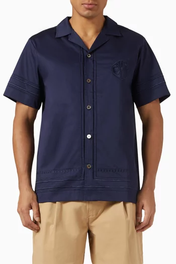 Palmes Embroidered Shirt in Cotton