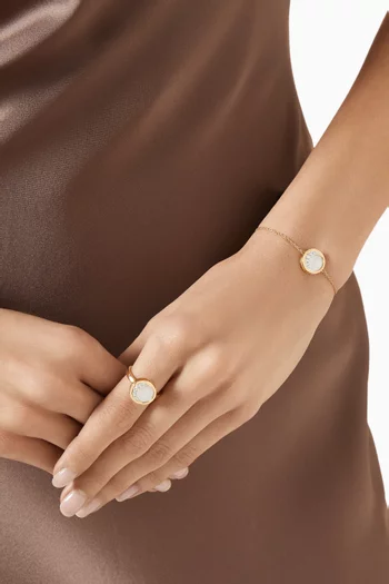 Crescent Diamond Bracelet in 18kt Gold
