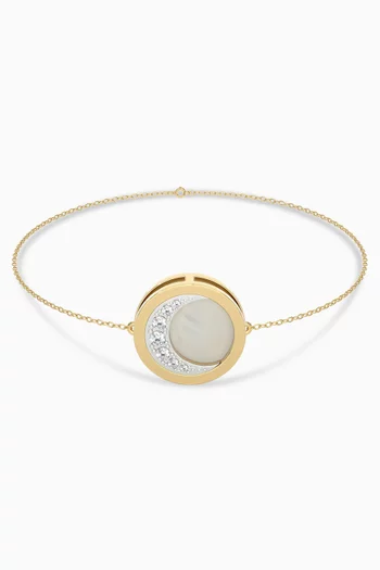Crescent Diamond Bracelet in 18kt Gold