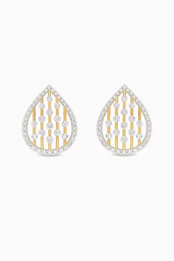 Pear Diamond Earrings in 18kt Gold