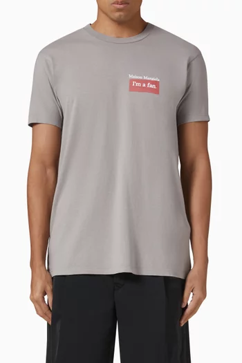 تي شيرت برقعة شعار الماركة قطن جيرسيه