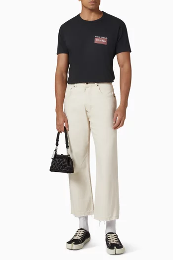 تي شيرت برقعة شعار الماركة قطن