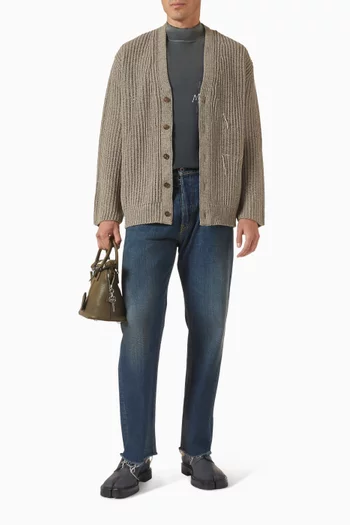 بنطال جينز بقصة ساق مستقيمة دينم