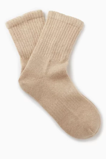Ribbed Socks in Cashmere