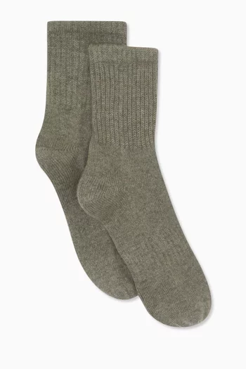 Ribbed Socks in Cashmere