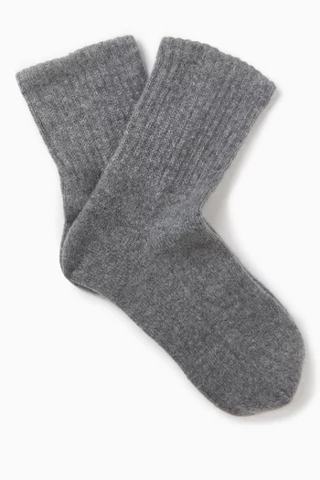 Ribbed Socks in Cashmere