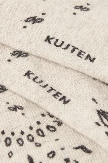 Sig Bandana Socks in Cashmere