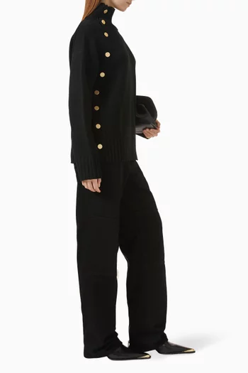 سترة بينكيت بياقة عالية كشمير