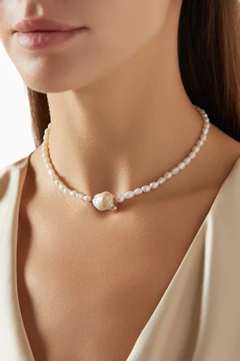 Venus Pearl Necklace in 18kt Gold-plating