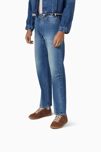 سنيكرز ريبليكا أسفل الكاحل جلد نابا وشمواه