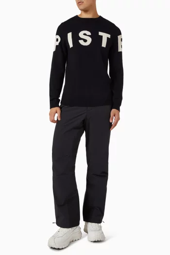 سترة مزينة بكلمة Piste صوف مارينو