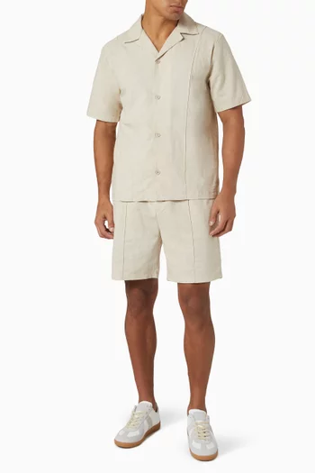 Pintuck Revere Shirt in Linen