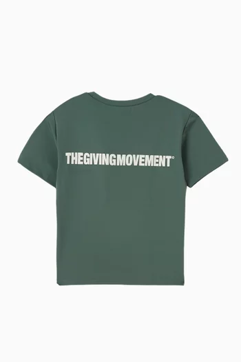 تي شيرت بقصة عادية قماش سوفتسكين معاد تدويره