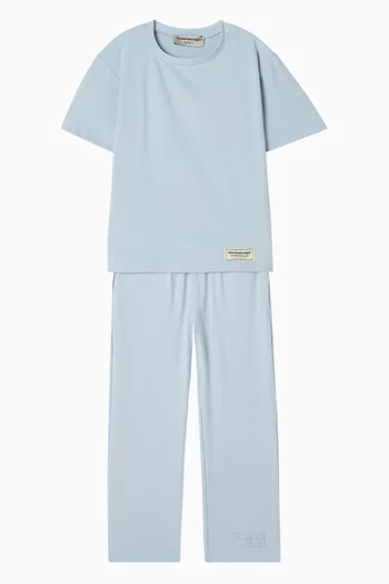 تي شيرت بقصة عادية قماش سوفتسكين معاد تدويره