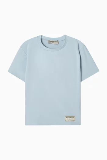 تي شيرت بقصة عادية قماش سوفتسكين معاد تدويره