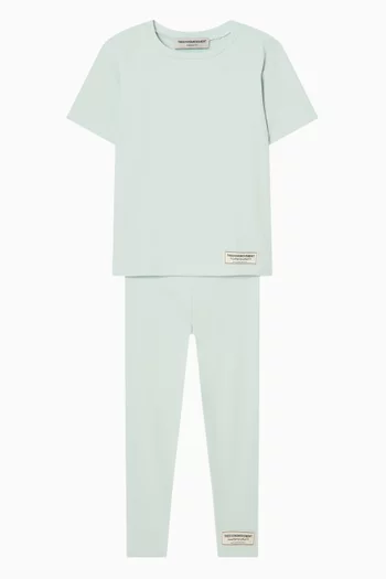 تي شيرت بقصة عادية قماش سوفتسكين معاد تدويره