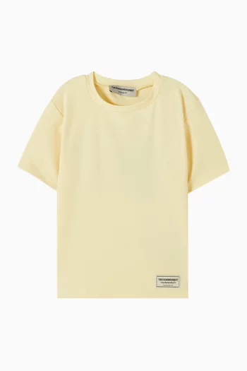 تي شيرت بقصة عادية قماش سوفتسكين معاد تدويره