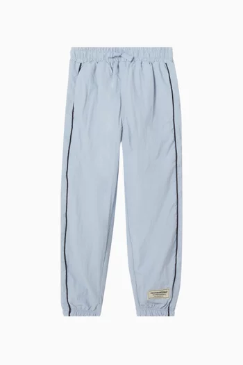 Regular Fit Striped Pants in Recycled Nylon