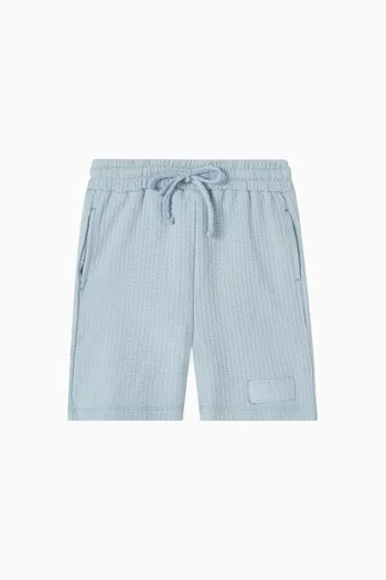 Relaxed Shorts in Seersucker Jersey