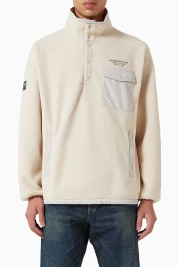 Stand-collar Sweatshirt in Fleece