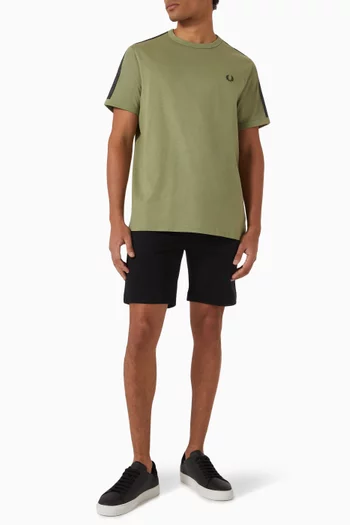 Contrast Tape Ringer T-shirt in Cotton