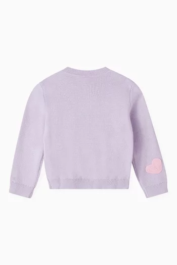 Patches Cardigan in Stretch-cotton