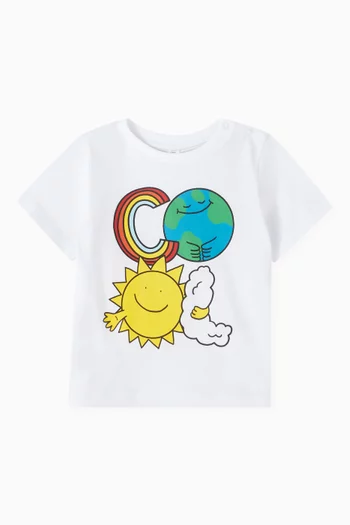 Smiley Planets Graphic T-shirt in Organic Cotton