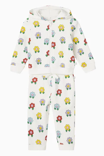 Floral-print Tracksuit Set in Cotton