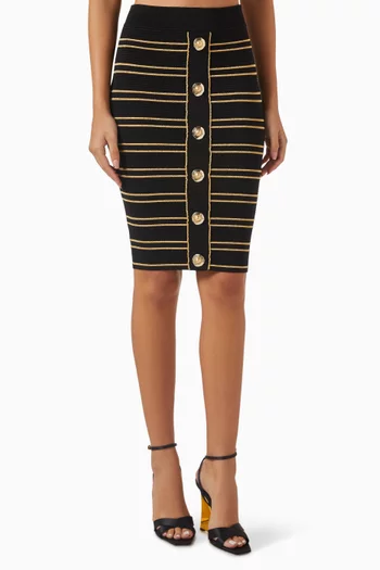 Button Skirt in Viscose-knit