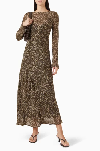 Marvilla Printed Maxi Dress in Viscose