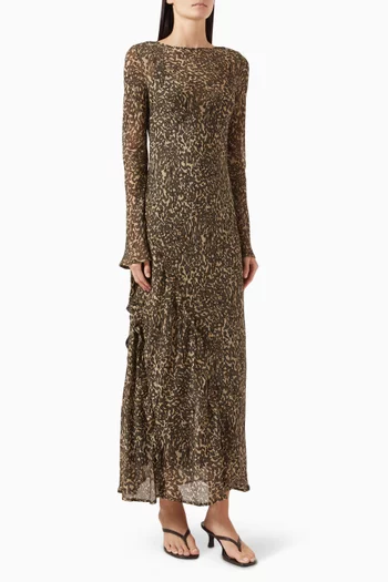 Marvilla Printed Maxi Dress in Viscose