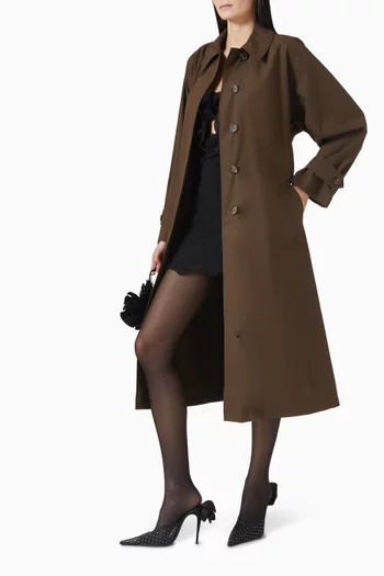 Belted Trench Coat in Cotton