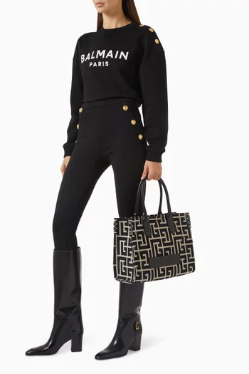 B-Army 36 Shopper Bag in Monogram Jacquard