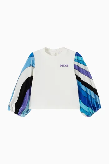 بلوزة بنقشة قطن عضوي