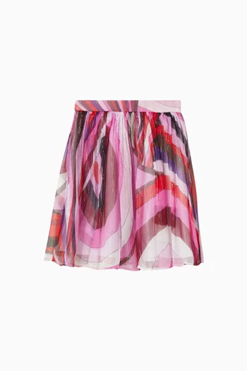 تنورة بنقشة تجريدية