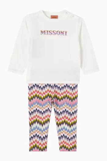 Chevron Leggings in Jersey