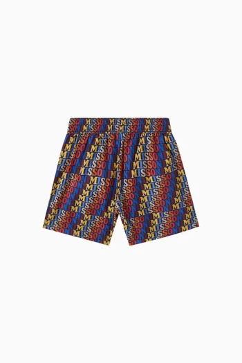 Logo Jacquard Swim Shorts in Nylon