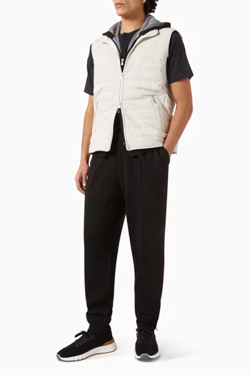 بنطال رياضي برباط تضييق مزيج قطن