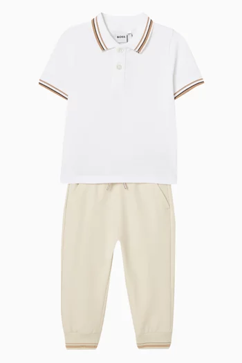 بنطال رياضي بشعار الماركة قطن