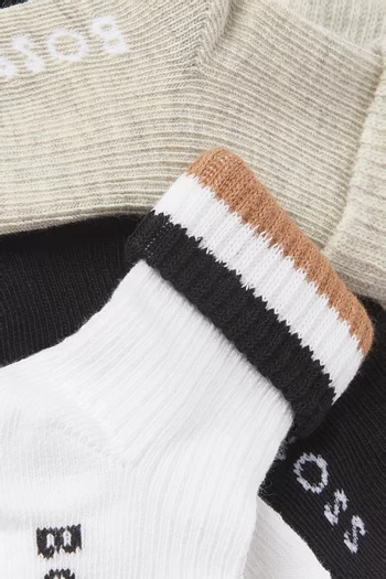 Logo Socks in Cotton-blend, Set of 3