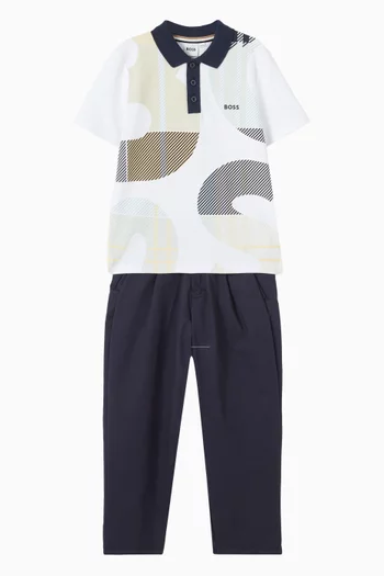 Logo Polo Shirt in Cotton-blend