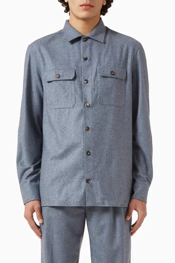 Flannel Overshirt in Wool