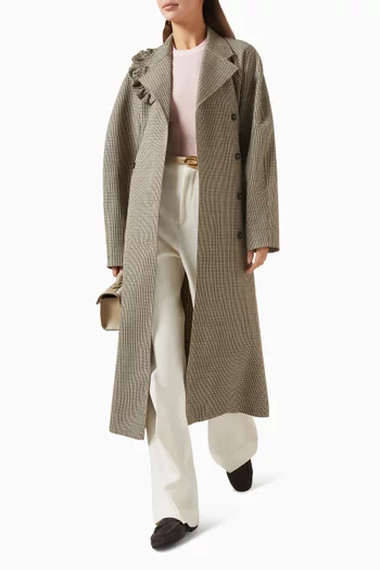 Cordelia Checked Coat in Wool