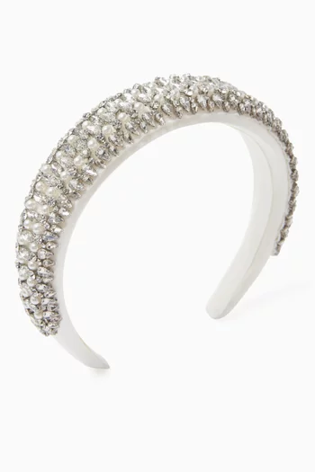 Embellished Headband in Satin