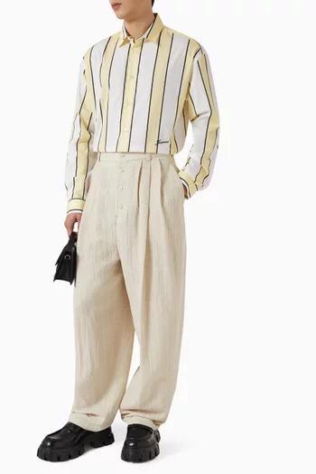 La Simon Striped Shirt in Cotton