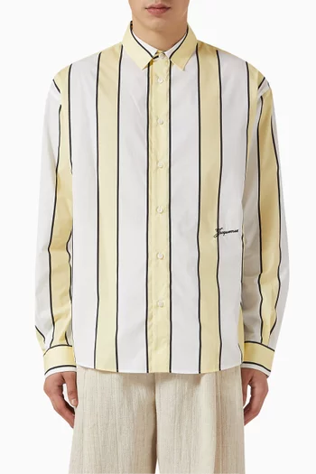 La Simon Striped Shirt in Cotton