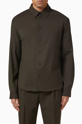 La Chemise Mondani Shirt in Stretch Virgin Wool