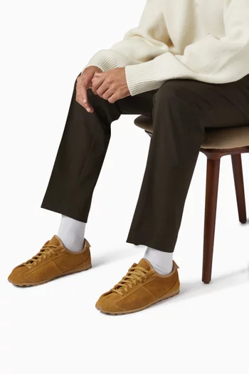 The Tennis Sneakers in Embossed Suede